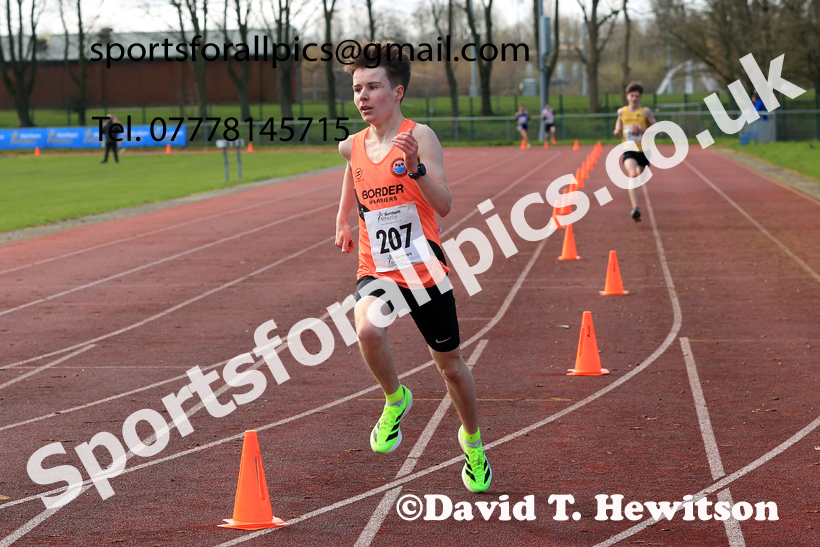Boys Under-15s Young Athletes 5k, 2026 Northern Mens 12 and Womens 6 Stage Road Relays and Young Athletes 5k, Sheepmount Stadium, Carlisle. Photo: David T. Hewitson/Sports for All Pics